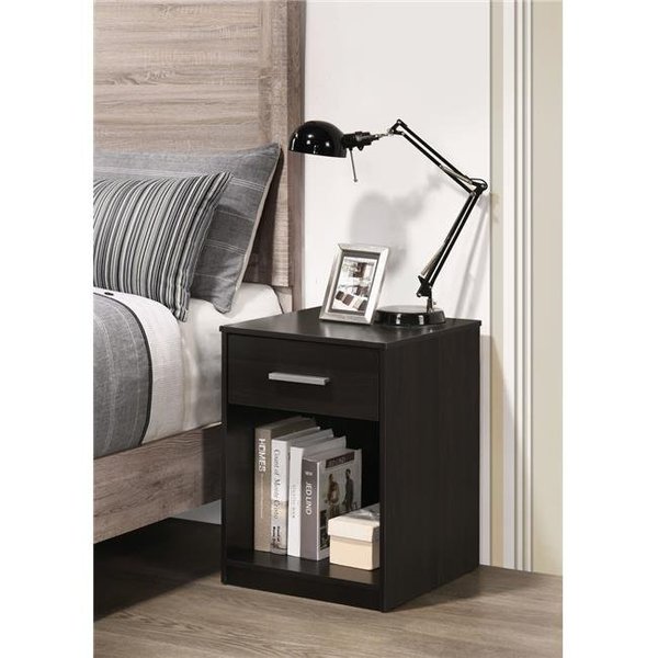 Progressive Furniture Progressive Furniture I200-43 Nightstand with Drawer; Espresso I200-43